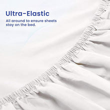 Load image into Gallery viewer, SLEEP ZONE Bed Sheet Set Repreve Microfiber Bedding Sheets Ultra Soft Wrinkle Free Hypoallergenic Fade Resistant with Deep Pocket Easy Care, White, Queen
