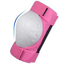Load image into Gallery viewer, Fewear Kids &amp; Adults Knee and Elbow Pads with Wrist Guards Protective Gear Set, Kneesavers Elbowsavers and Wristsavers for Skating Cycling Bike Rollerblading Scooter, L/M/S (Pink, M)

