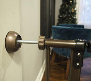 Baby Gate Guru Small Wall Protector 4 Pack - Bronze - Cup Pads to Guard Your Walls from Pressure Mounted Baby Gates, Pet Gates, Safety Gates, Shower Curtain Rods, and More (4 Pack, Bronze)