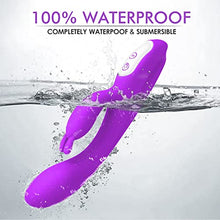 Load image into Gallery viewer, G Spot Rabbit Vibrator with Heating Function, Rose Sex Toys for Clitoris G-spot Stimulation,Waterproof Dildo Vibrator with 9 Powerful Vibrations Dual Motor Stimulator for Women or Couple Fun(Purple)
