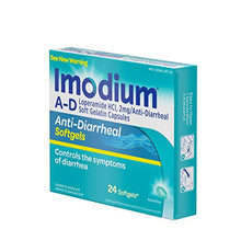 Load image into Gallery viewer, Imodium A-D Anti-Diarrheal Medicine Softgels, 2 mg Loperamide Hydrochloride, 24 ct.
