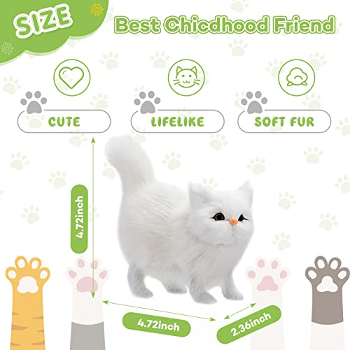 Load image into Gallery viewer, Zhanmai 2 Pcs Simulation Cat Toys Plush Simulation Animal Models Cat Plush Tabby Cat Realistic Stuffed Cat Ragdoll Gift for Kid,Women Plush Cat for Home Office Desktop Decoration