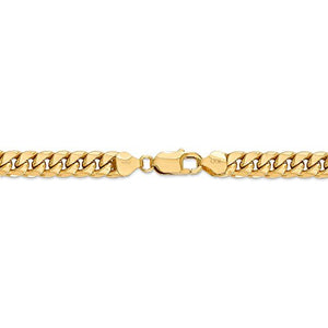 14k Yellow Gold 7.3mm Miami Cuban Bracelet Chain 7 Inch Curb Fine Jewelry For Women Gifts For Her