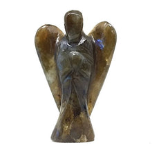 Load image into Gallery viewer, Nelson Creations, LLC Labradorite Hand-Carved Natural Gemstone Crystal Healing Angel Figurine Statue, 2 Inch
