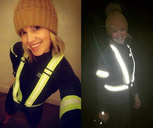 Load image into Gallery viewer, Reflective Vest with Reflective Bands - Reflective Running Gear for Men and Women for Night Running, Biking, Walking. Reflective Running Vest, Safety Straps, Reflector Strips (Green Vest + 4 Bands)
