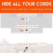 Load image into Gallery viewer, ECHOGEAR in-Wall TV &amp; Soundbar Power Kit Safely Hides Cables Behind Your Wall - Includes Low Voltage Cable Managment to Conceal All TV &amp; Soundbar Wires (HDMI, Optical, etc.)
