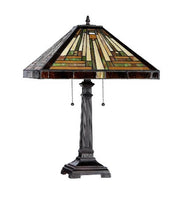 Load image into Gallery viewer, Chloe Lighting CH33359MR16-TL2 Innes Tiffany-Style Mission 2 Light Table Lamp 16-Inch Shade
