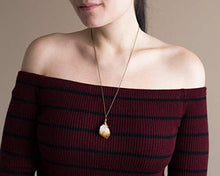 Load image into Gallery viewer, Raw Citrine Crystal Antique Bronze Long Chain Pendant Necklace 24 Inches
