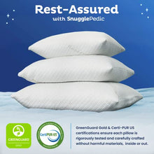 Load image into Gallery viewer, Snuggle-Pedic Full Body Pillow for Adults - Made in USA, 20 x 54 Long Pillow w/ Shredded Memory Foam &amp; Kool-Flow Pillow Cover, GreenGuard Gold Certified
