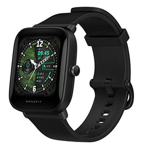 Amazfit Bip U Pro Smart Watch with Alexa Built-In for Men Women, GPS Fitness Tracker with 60+ Sport Modes, Blood Oxygen Heart Rate Sleep Monitor, 5 ATM Waterproof, for iPhone Android Phone (Black)