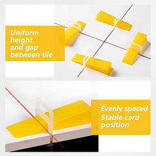 Load image into Gallery viewer, Reusable Leveling Wedges,Reusable Tile Leveling System Wedges for 1/8" Spacers,1/16" Spacers,1/32" Spacersand Tile Leveling System Kit,for Tile Leveler Installation (500Pcs, Yellow)
