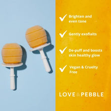 Load image into Gallery viewer, Love &amp; Pebble Beauty Pops - Ice Roller for Face Massage &amp; Skin Care Ice Mask for Face Set with Turmeric &amp; Aloe | Cryo Dermal Benefits of Ice Face Roller and Gua Sha, As Seen on Shark Tank and Tik Tok
