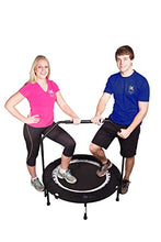Load image into Gallery viewer, MaXimus PRO Folding Rebounder USA | Voted #1 Indoor Exercise Mini Trampoline For Adults With Bar | Best Home Gym for Fitness &amp; Lose Weight| FREE Storage Bag, Resistance Bands, ONLINE &amp; DVD Workouts | Already Assembled
