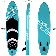Load image into Gallery viewer, FBSPORT 10'6'' Premium Inflatable Stand Up Paddle Board, Yoga Board with Durable SUP Accessories &amp; Carry Bag | Wide Stance, Surf Control, Non-Slip Deck, Leash, Paddle and Pump for Youth &amp; Adult
