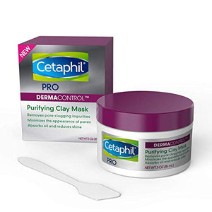 Clay Mask by Cetaphil Pro, Dermacontrol Purifying Clay Face Mask with Bentonite Clay for Blackheads and Pores, Designed for Oily, Sensitive Skin, 3 oz