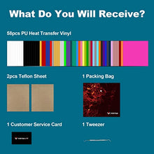 Load image into Gallery viewer, YRYM HTV Heat Transfer Vinyl Bundle：60 Pack 12" x 12" Iron on Vinyl with 35 Popular Colors HTV Vinyl Bundle Easy Cut and Weeding Suitable for Cricut, Silhouette Cameo or Heat Press Machine
