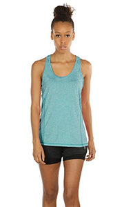 icyzone Workout Tank Tops for Women - Racerback Athletic Yoga Tops, Running Exercise Gym Shirts(Pack of 3)(S, Black/Granite/Green)