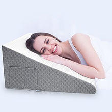 Load image into Gallery viewer, Forias Wedge Pillows 12" Bed Wedge Pillow for Sleeping Acid Reflux After Surgery Triangle Pillow Wedge for Sleeping Gerd Snoring, Air Layer Wedge Cover|Memory Foam Top
