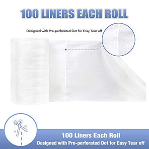 Leekalos Biodegradable Bamboo Diaper Liner Super Soft Disposable Unscent Diaper Liners,100 Sheets
