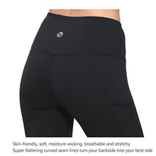 Load image into Gallery viewer, BALEAF Women's Workout Yoga High Waist Capris Pocketed Cropped Leggings 3/4 Exercise Athletic Tights Black Size L
