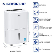 Load image into Gallery viewer, Shinco 3000 Sq.Ft Energy Star Dehumidifier for Medium to Large Rooms and Basements - Quiet Remove Moisture &amp; Control Humidity
