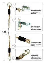 Load image into Gallery viewer, Tree Swing Ropes Hammock Chair Straps Hanging Kit with 2 Carabiners for Replacement, Adjustment or Extension - 6ft &amp; Holds to 600lbs, Perfect for Children Swing, Outdoor Hammock and Hanging Chair
