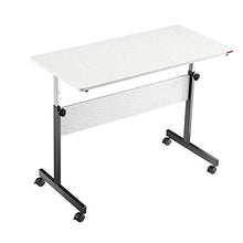 Load image into Gallery viewer, Mr IRONSTONE Height Adjustable Desk 45.7" Mobile Computer Desk Home &amp; Office Utility Table with Rolling Wheels（Non-Automatic Adjustment） (Spatter Gray)
