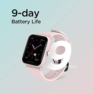Amazfit Bip U Pro Smart Watch with Alexa Built-In for Men Women, GPS Fitness Tracker with 60+ Sport Modes, Blood Oxygen Heart Rate Sleep Monitor, 5 ATM Waterproof, for iPhone Android Phone (Pink)