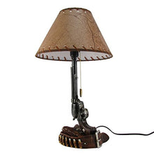 Load image into Gallery viewer, Treasure Gurus Revolver Gun and Bullet Holster Belt Table Lamp
