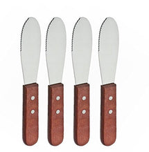 Load image into Gallery viewer, Wide Stainless Steel Spreader Kitchen Knives for Sandwiches Butter Cheese set of 4
