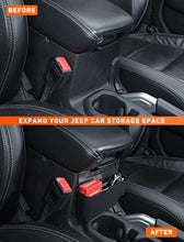 Load image into Gallery viewer, Savadicar JL &amp; JT Center Console Hanging Storage Box, Armrest ABS Organizer for 2018 2019 2020 2021 2022-Current Jeep Wrangler JL JLU &amp; Gladiator JT, Interior Accessories, Black

