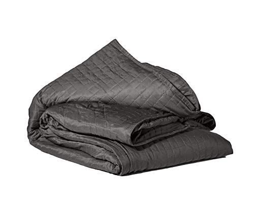 Gravity Cooling Blanket: The Weighted Blanket for Sleep | Premium Weighted Blanket with Removable Cover | Generation 2 with Button/Ties Fastening System | Grey, 15lbs, 48