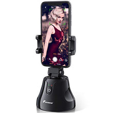 Load image into Gallery viewer, Smart Tracking Holder, Foxnovo 360°Rotation Auto Face/Object Tracking Holder Intelligent Follow Portable Smart Selfie Stick, Video/Vlog Shooting Robot Cameraman for iPhone/Android Phone (Black)

