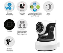 Load image into Gallery viewer, Dog Monitor Camera Monitor Check On Your Pet from Anywhere Any Time Pan Tilt The Camera from Your Smart Phone Dog Cameras with Phone App Two Way Audio HD Indoor WiFi IP Camera 2.4ghz Not 5g
