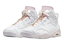 Load image into Gallery viewer, Nike Women's Air Jordan 6 WMNS Gold Hoops, White/Sail/Metallic Gold/Barel, 11.5W
