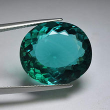 Load image into Gallery viewer, 19x16 mm. Big Size Oval Portuguese Cut Paraiba Green Tourmaline Loose Gem
