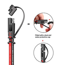 Load image into Gallery viewer, iMESTOU 10AWG SAE Cables 2 Pin Quick Disconnect Plug to O Ring Terminal Harness 1 Feet Extension Charge Cables SAE Connectors for 12V/24V Motorcycle, ATV, Lawn Mower, Truck(2)
