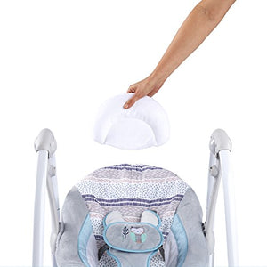 Ingenuity Compact Portable Baby Swing with Soothing Music and 2 Plush Toys - Abernathy