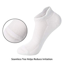 Load image into Gallery viewer, CelerSport Low Cut Athletic Running Socks Cotton Ankle Socks for Men and Women (6 Pairs), Large, White
