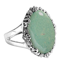 Load image into Gallery viewer, Green Turquoise Gemstone Ring Size 10
