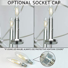 Load image into Gallery viewer, Kira Home Orbits II 15" 4-Light Modern Sphere/Orb Chandelier, Chrome Finish
