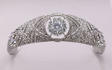 Load image into Gallery viewer, Meghan Markle Wedding Cubic Zirconia and Rhinestone Tiara Headpiece and Earrings Set
