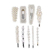 Load image into Gallery viewer, PIAOPIAONIU 9 Pcs Artificial Pearl Hair Clip For Women Pearl Wrapped Bobby Pin Hairpins Barrettes,Wedding Bridal Ornaments For Ladies Girls

