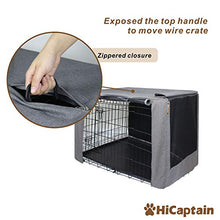 Load image into Gallery viewer, HiCaptain Folding Metal Dog Crate Cover for 36 Inch Wire Pet Cage(Two-Tone Gray)
