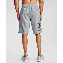 Load image into Gallery viewer, Under Armour Men's Rival Fleece Big Logo Shorts , Mod Gray Light Heather (011)/Black , Medium
