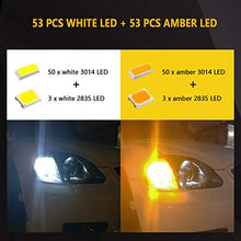 Load image into Gallery viewer, Phinlion Super Bright White Amber Dual Color Switchback 3157 3155 3057 3457 4157 LED Bulbs with Projector for Car Parking Turn Signal Lights
