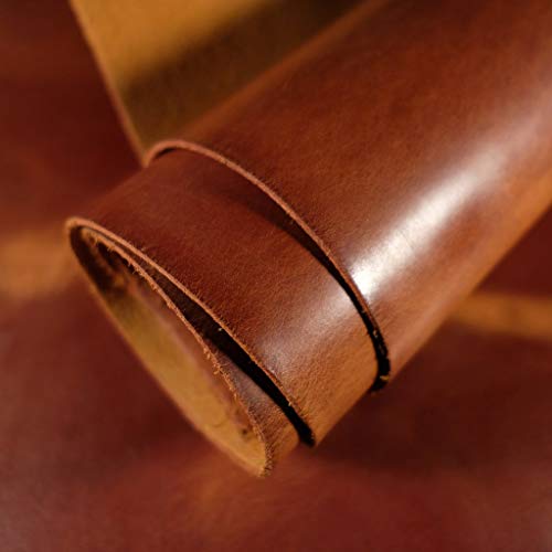 The Tannery Thick Finished Full Grain Cow Genuine Leather Hides Crafts | Home Decor Leather Crafts Tooling Sewing Hobby Workshop Crafting Leather Hides (Tan, 12
