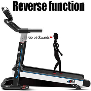 asdfg Folding Treadmil,Mechanical Treadmill Walking, Jogging Machine Folding Shock Running Home Gym Workout Fitness Under Desk Treadmills 160kg