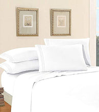 Load image into Gallery viewer, Elegant Comfort Luxury Soft 1500 Thread Count Egyptian Quality 4-Piece Sheet Wrinkle and Fade Resistant Bedding Set, Deep Pocket up to 16inch, King, White
