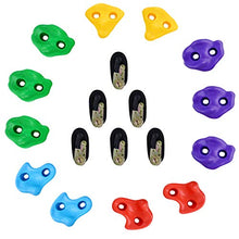 Load image into Gallery viewer, 12 Ninja Tree Climbing Holds for Kids Climber, Adult Climbing Rocks with 6 Ratchet Straps for Outdoor Ninja Warrior Obstacle Course Training
